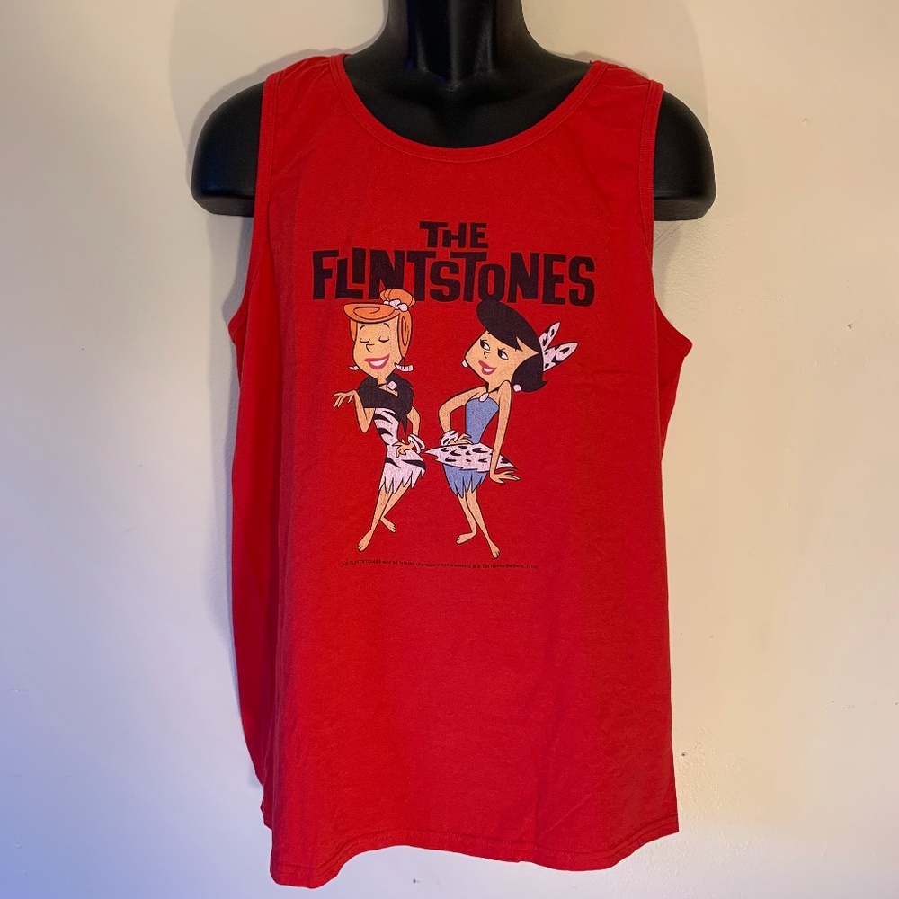 Flintstones Betty & Wilma Tank Top Large 100% cotton Gently worn